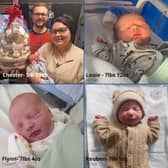 Chester, Louie, Flynn Reuben, were all born on New Year's Day at Chesterfield Royal Hospital.