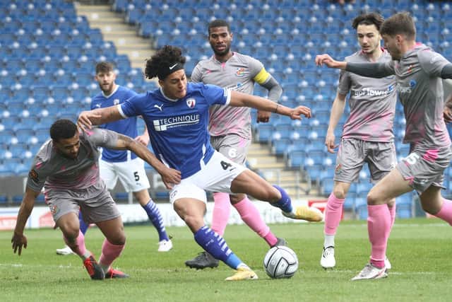 Josef Yarney in action for Chesterfield.