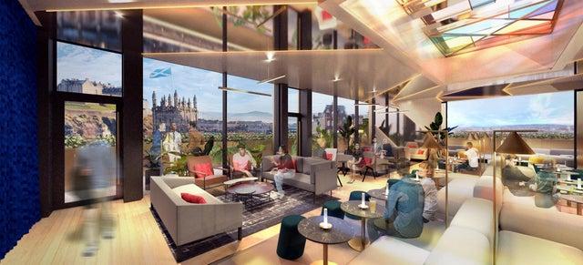 Named after the year the company was founded, the 1820 bar is the first of the two rooftop bars with views of the Edinburgh skyline.
