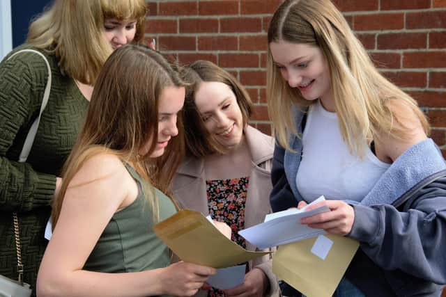 Students at Anthony Gell School celebrate their GCSE results.