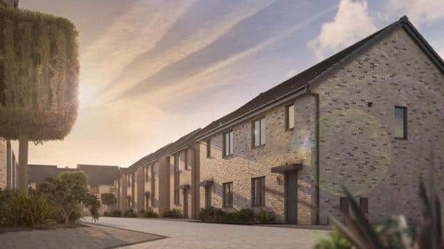 An artist's impression of the properties at Chesterfield Waterside.