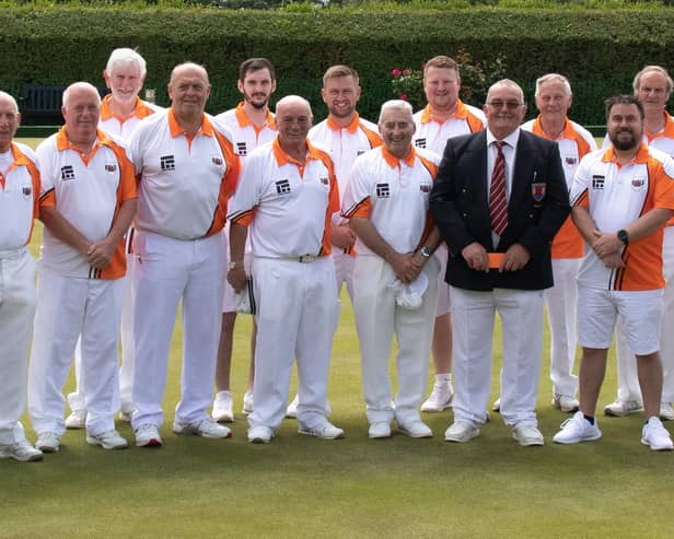 Some of the Northants Newton Trophy team, with new captain Dave Corney (wearing blazer).