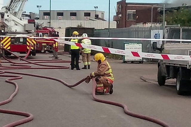 Our firefighters on the scene at Hendon.