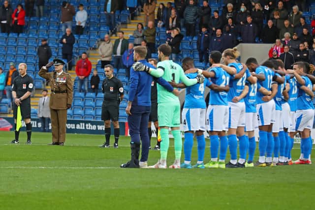 A minute's silence was held to remember our fallen heroes before kick-off.