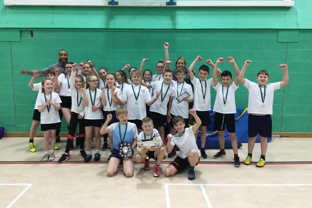 Fairfield Endowed Junior School, Buxton, who previously represented the High Peak in the county finals of the Sportshall Athletics competition.