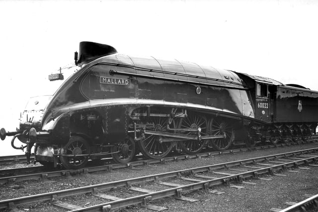 The 70ft steam locomotive weighed 165 tons, including the tender when it rolled of the Doncaster plant on March 3, 1938