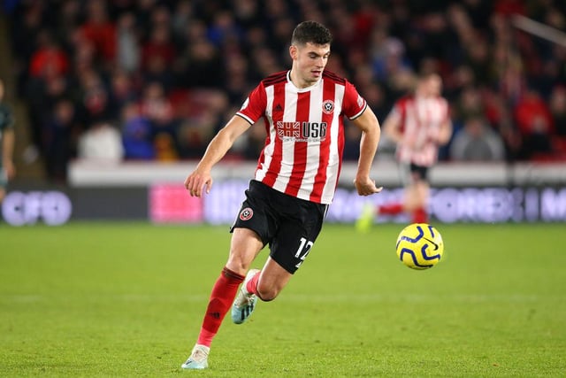 Ventured forward late on as the Blades sought an equaliser to keep their season alive. Marshalled United's defence well and kept Everton's front two largely quiet