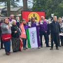Pictured Are Protesters At Derbyshire County Council'S County Hall In Matlock Opposed To The Council'S Decision To Close Ten Children'S Centres, Taken By Ldr Jon Cooper