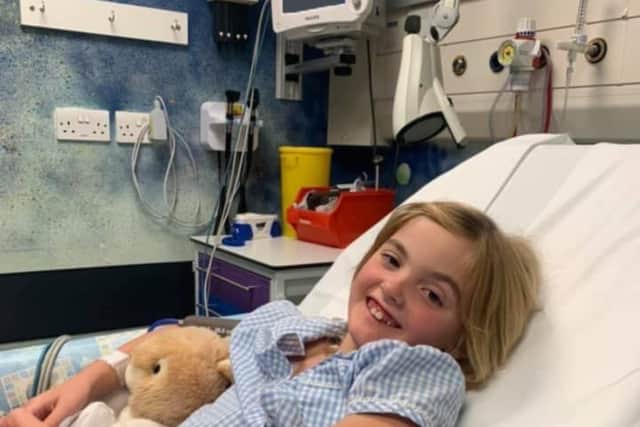 Eva-May during her stay at Sheffield Children's Hospital