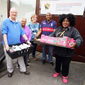 Chesterfield foodbank opens a new foodbank at the African & Caribbean community Association building in Hasland. Seen Volunteers for the foodbnk, Brian Croft, Rita King, Sarah Menzies (volunteer manager), Lud Ramsey and Lynette Blackwood.