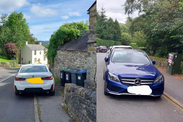 A BMW 3 series and a Mercedes were among over 15 cars parked illegally on bank holiday Monday in Peak District.