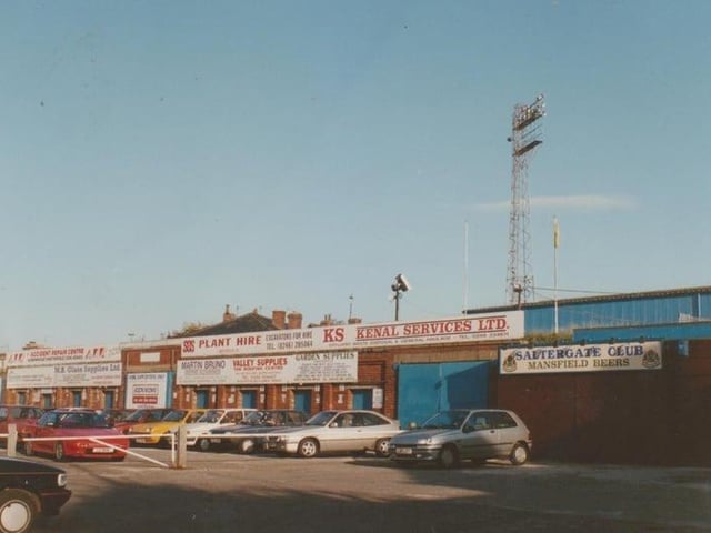 Saltergate is pictured here in October 1993. The historic home of Chesterfield Football Club was in use from 1871 until the club's relocation in July 2010.