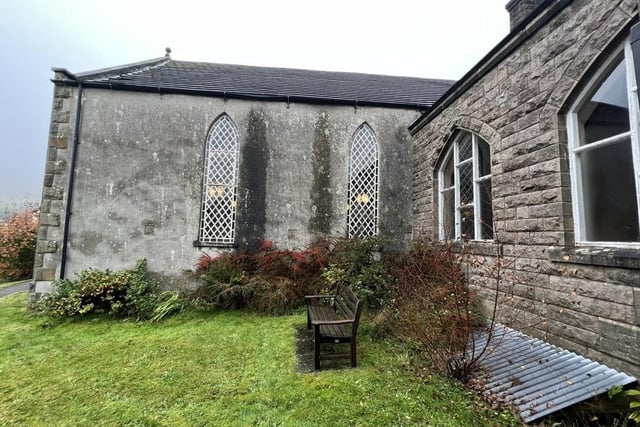 The former chapel is L shaped.