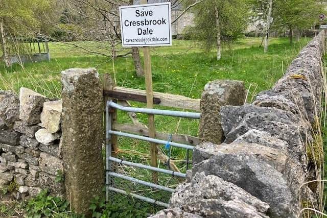 Save Cressbrook Dale Campaigners' Signs Can Be Found Around Cressbrook