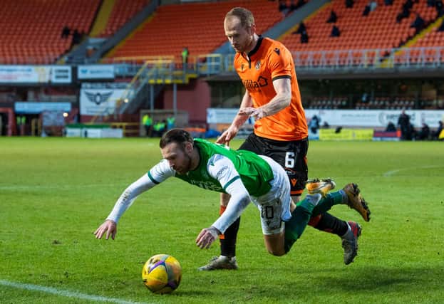 Which Hibs stars are the most fouled in the Premiership? Picture: SNS