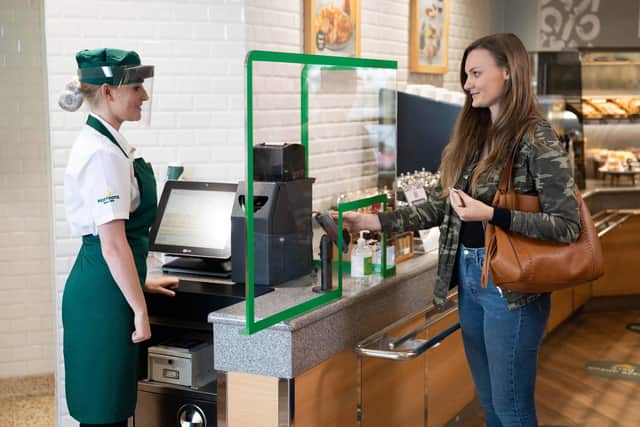 These perspex screens will be used in Morrisons Cafes reopening.