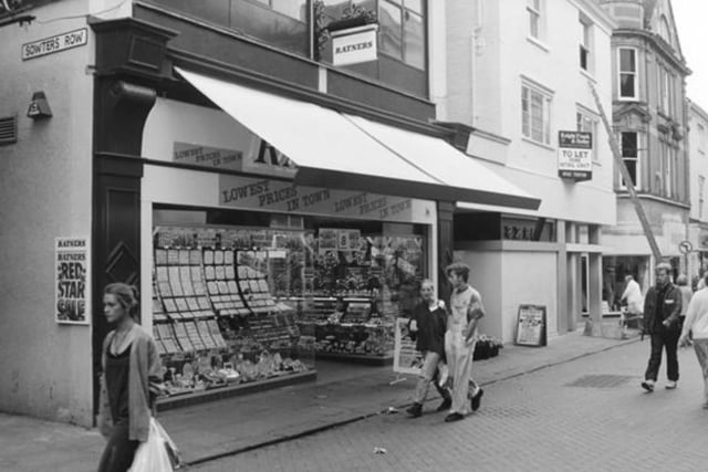 One store that was less well-loved after the comments of its boss about the quality of its jewellery was Ratners, seen here on Chesterfield High Street in 1991.