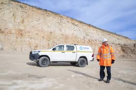 Ex Tarmac quarry manager, Jack Higham visits  Whitwell Quarry as part of his bucket list