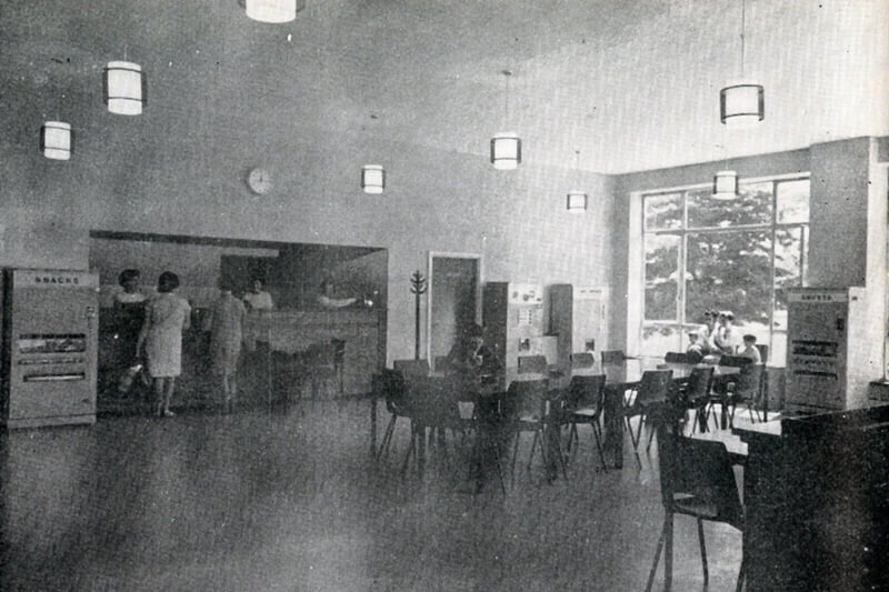 This picture shows some cafe facilities at the old pool.