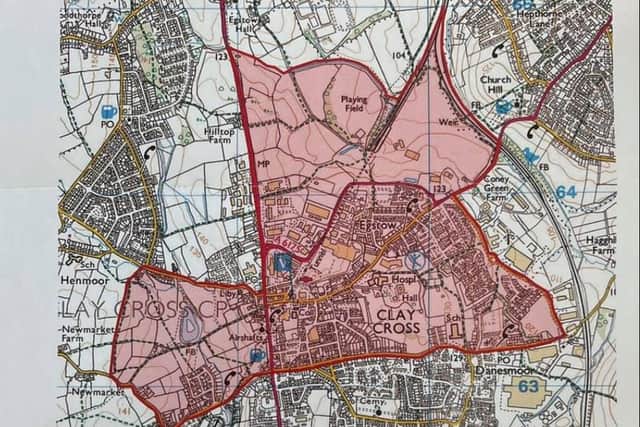 Police have released this picture of the dispersal order zone.