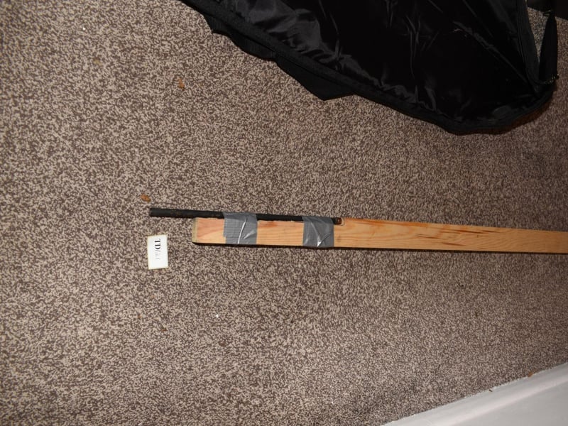 Weapons gathered by Broadhurst.