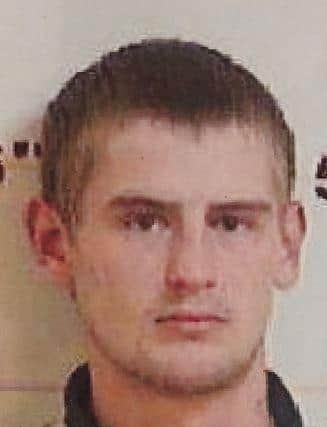 Lewis Pinches, 23, absconded from the open prison just before 9 pm on Monday, April 3. He is described as being 5ft 9ins tall, and of a slim build with brown/blonde hair and blue eyes.