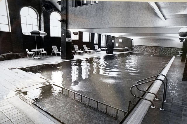 The new swimming pool at the Chesterfield Hotel  awaits guests in  1991.