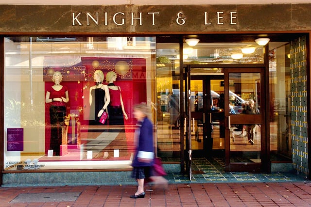 One of the entrances to Knight and Lee in Southsea in 2004.