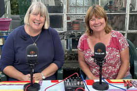 Elaine Crick &amp; Julia Slater, AKA The Potty Plotters recording a new episode