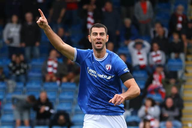 Joe Quigley scored the winner for Chesterfield on Saturday. Picture: Tina Jenner.