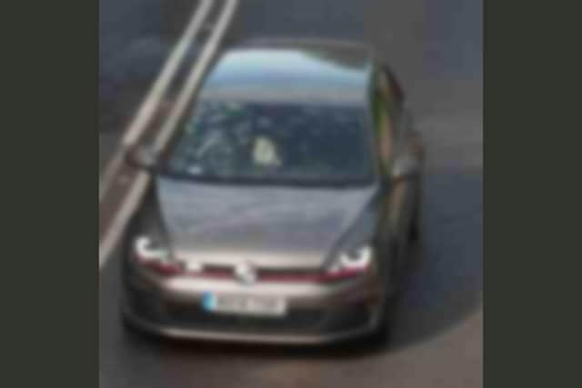 The grey VW Golf was stolen during a burglary at a property in Somerleyton Drive, Ilkeston