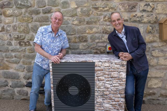 Competition winner John Taylor meets TV presenter Kevin McCloud (photo: Mark Harvey/Caters Photography)