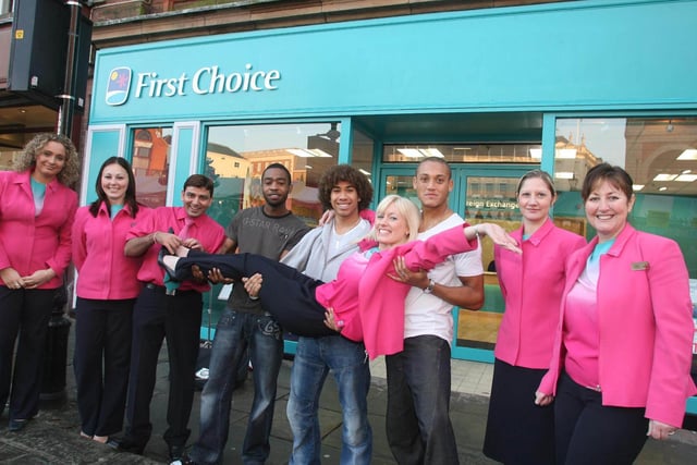 Chesterfield FC players helped launch the new First Choice travel shop in Chesterfield in 2006.