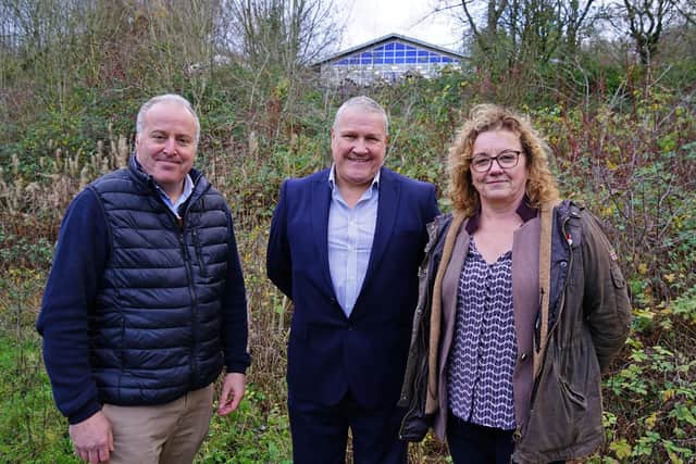 From left, Institute of Quarrying chief executive James Thorne, president Viv Russell and head of membership and marketing Sarah Fry.