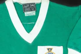 Shirt worn by George Best in his first game against England in 1964.