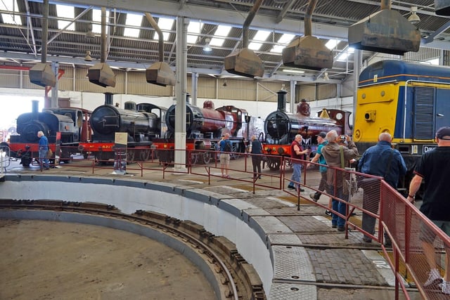 Rail enthusiasts had the opportunity to see old locomotives alongside newer models.