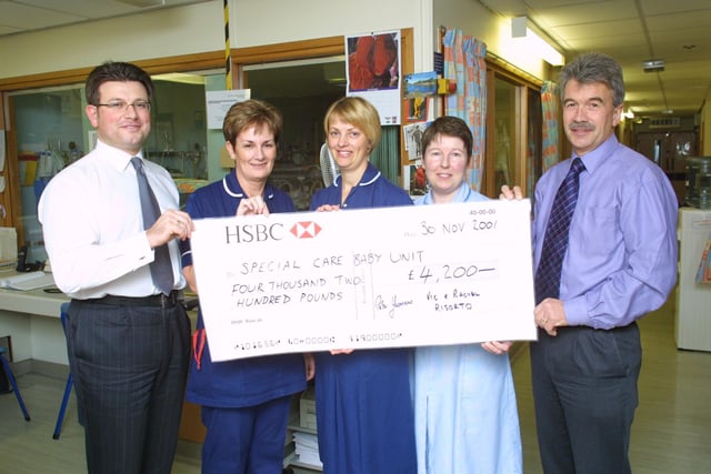 Cheque presentation to the special baby care unit