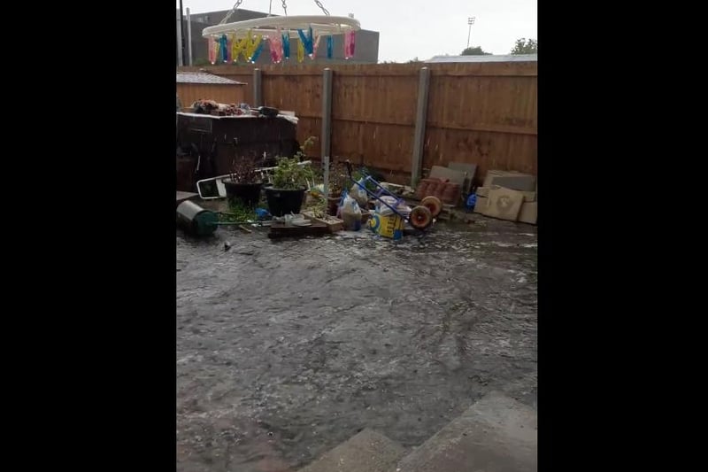 The flash flooding which hit Adwick last night
