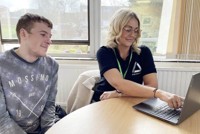 Employability coach Claire and Liam