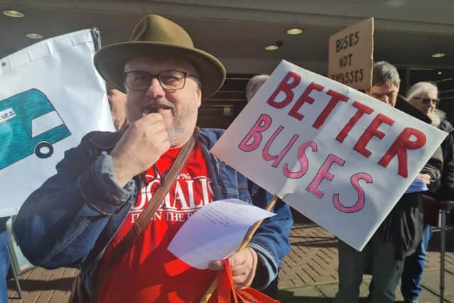 Adrian Rimington, local chairman of the National Pensioners Convention, who launched the campaign to improve buses across Chesterfield, was waited for an hour and 10 minutes for a bus in Peak District last weekend.