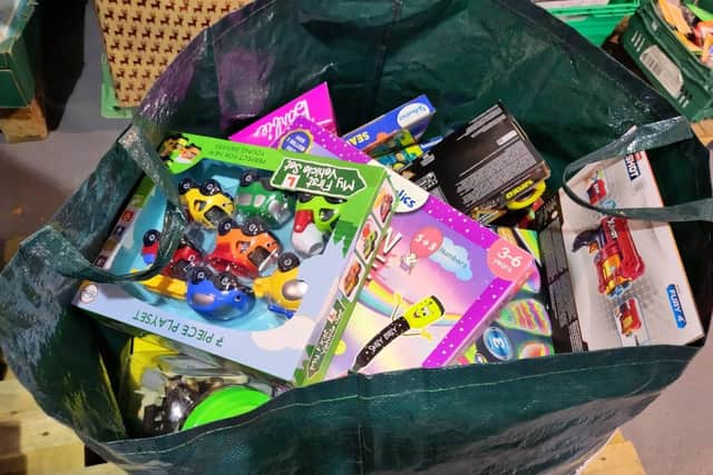 Chesterfield FC donates toys to Chesterfield Foodbank