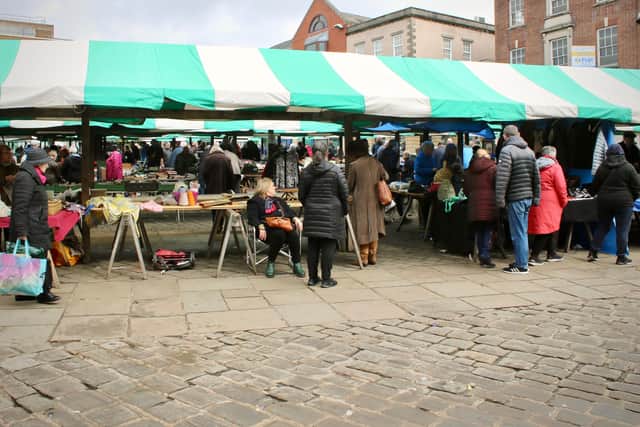 A busy day at the Chesterfield flea market