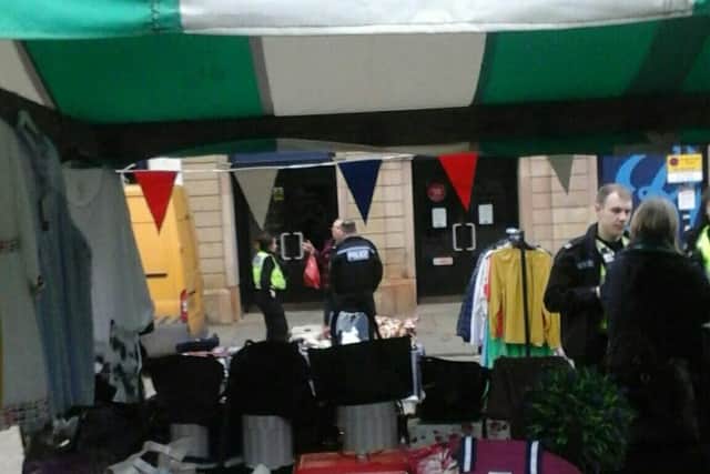 Officers have attended Chesterfield market earlier this morning following reports of an incident involving a knife.
