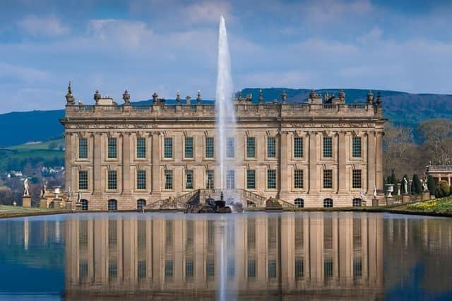 Chatsworth House and Kedleston Hall featured in the Top 10 list of Brits' favourite film locations, research by Virgin Media shows.