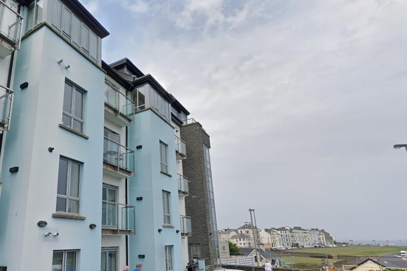 Up for sale at £325,000, this second floor apartment has spectacular sea views towards East Strand and The Skerries.  Agent: Philip Tweedie