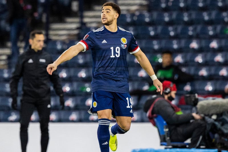 Impressive on first start despite isolated first half. Crucial part in equaliser, drawing in three defenders before laying off to Fraser. Also showed great footwork in box before forcing save from Marciano. Movement and link-up a game-changer for Scotland.