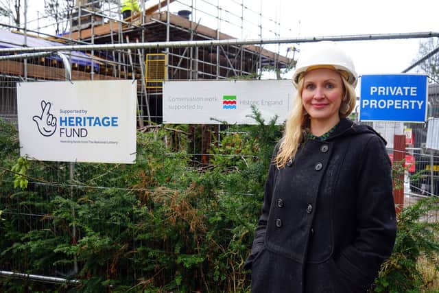 The project to restore Wingfield station has received a £667,000 grant from The National Lottery Heritage Fund. Pictured is Lucy Godfrey, project co-ordinator.