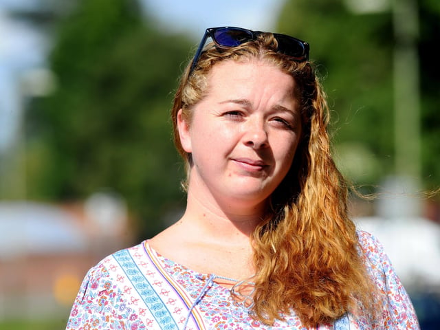 Melissa Ellison from Millbrook Drive, Leigh Park was one of the mourners who watched the procession. Picture: Sarah Standing (100720-5583)