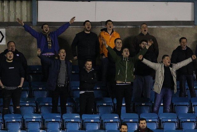 Spireites fans making themselves heard at The New Den.