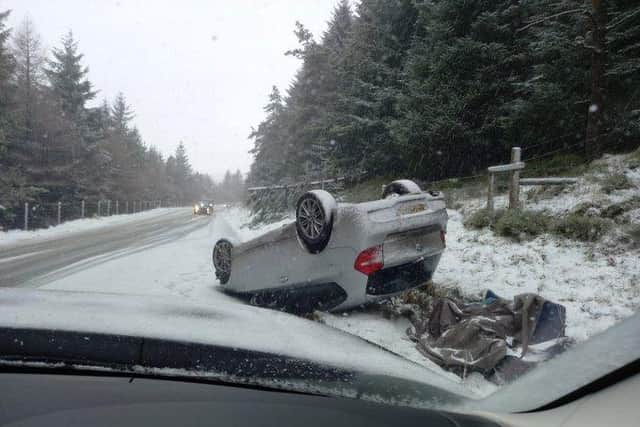 A driver has lost control on Snake Pass. No injuries have been reported.
